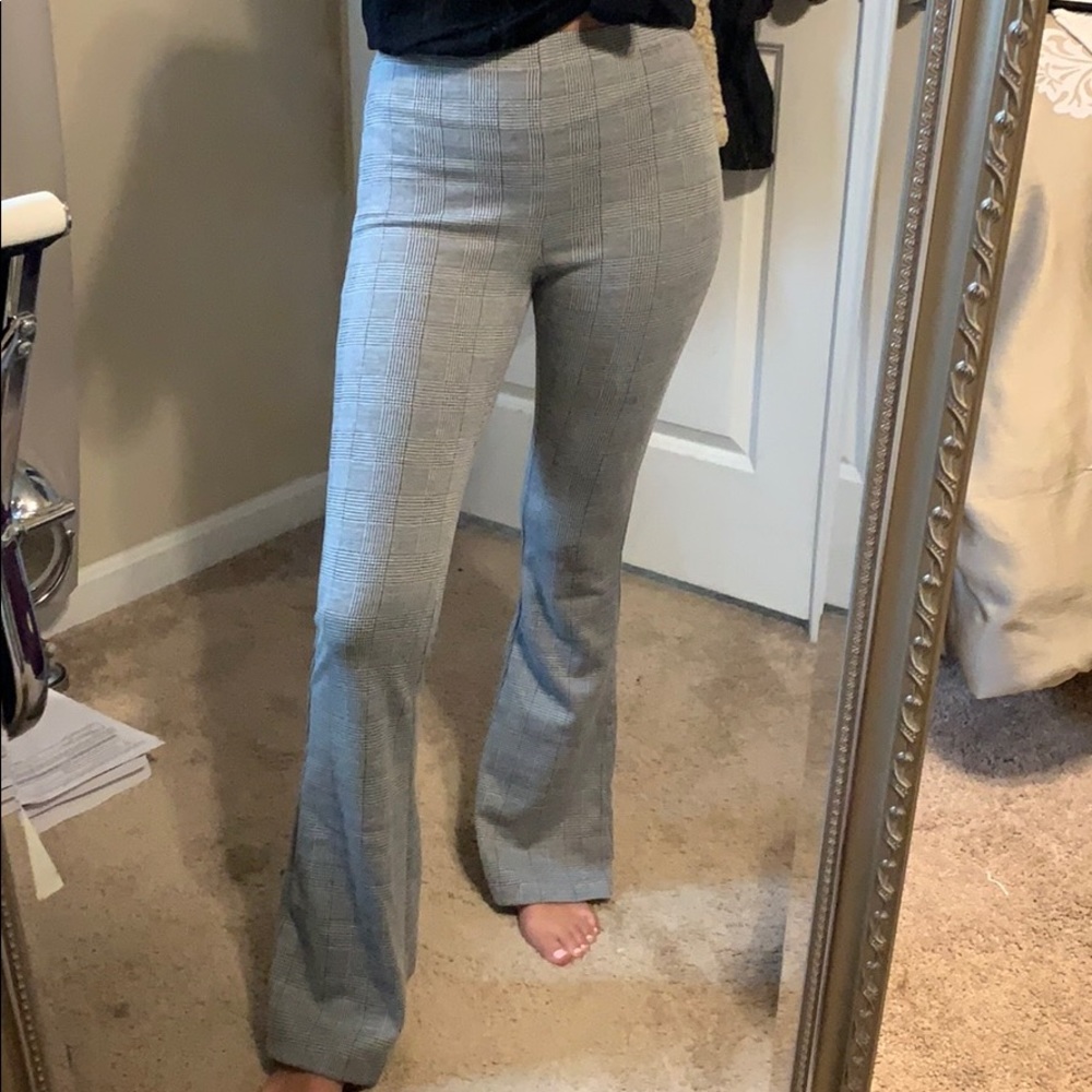 Plaid Flare Pants